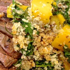 Shown served with some home grown Flank Steak.